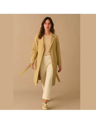 Tessuto twill di viscosa pesante - Beige