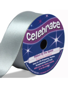 Nastro di raso Celebrate grigio - 25 mm x 4 metri