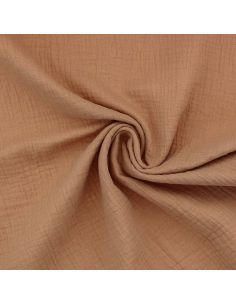 Tessuto doppia garza di cotone - Beige