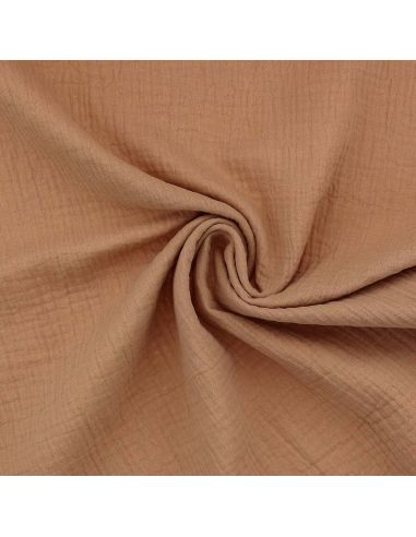 Tessuto doppia garza di cotone - Beige