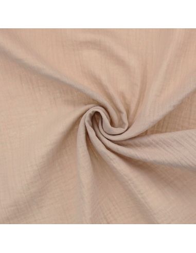Tessuto doppia garza di cotone - Latte
