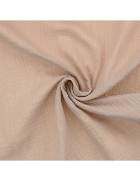 Tessuto doppia garza di cotone - Latte