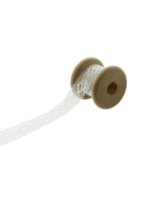 Pizzo tra due cotone - Bianco