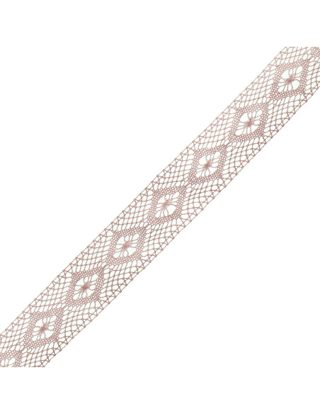 Pizzo tra due cotone - Bianco