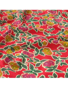 Tessuto viscosa - Fanou rosso e rosa