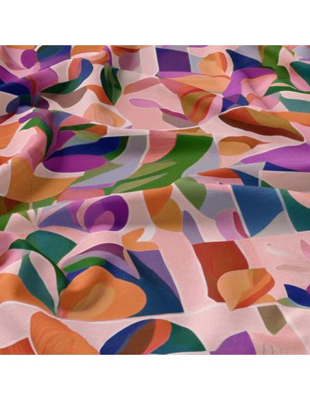 Tessuto viscosa - Nawel rosa e viola