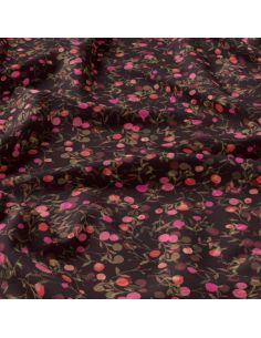 Tessuto in viscosa - Ciliegio nero e rosa