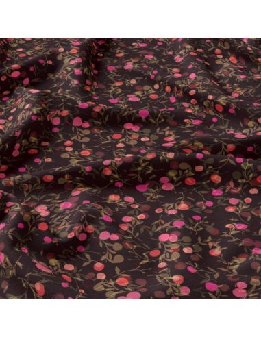 Tessuto in viscosa - Ciliegio nero e rosa