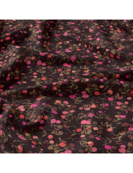 Tessuto in viscosa - Ciliegio nero e rosa