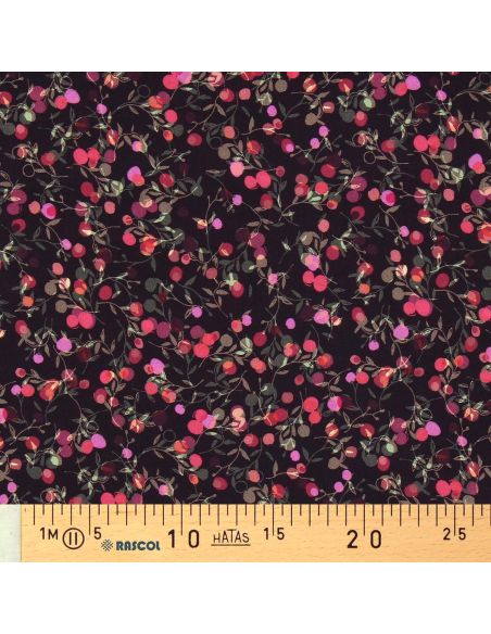 Tessuto in viscosa - Ciliegio nero e rosa