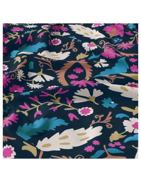 Tessuto viscosa - Alio blu e rosa