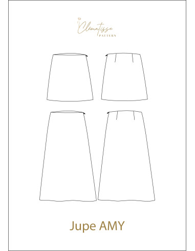 Modello di gonna Amy - Clématisse Pattern