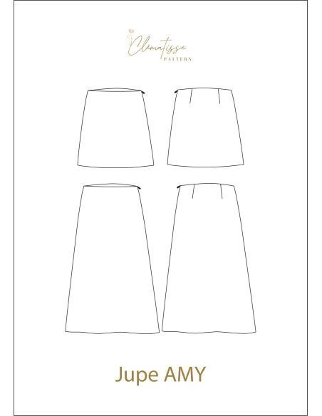 Modello di gonna Amy - Clématisse Pattern