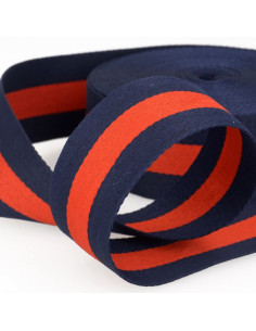 Strisce di gallone 40 mm - Blu e rosso