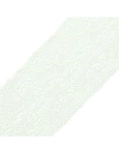 Pizzo elastico grande larghezza 16,7 cm - Ecru
