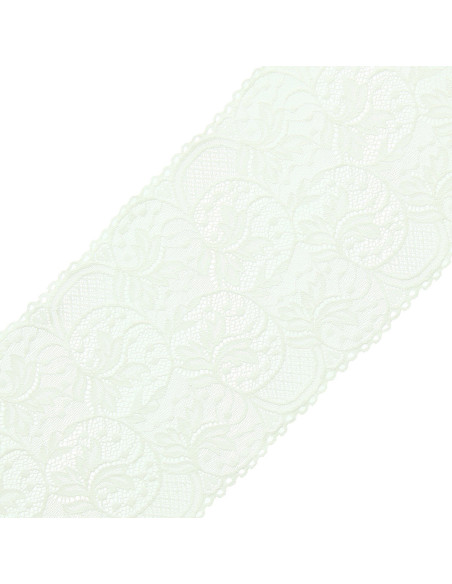 Pizzo elastico grande larghezza 16,7 cm - Ecru
