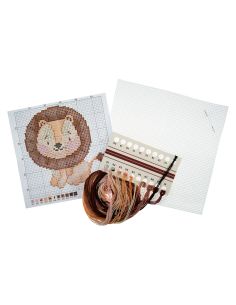 Mini kit punto croce contato - Leone 2