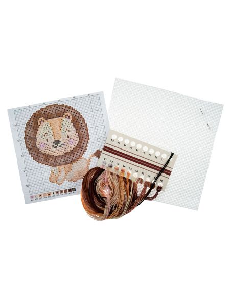 Mini kit punto croce contato - Leone