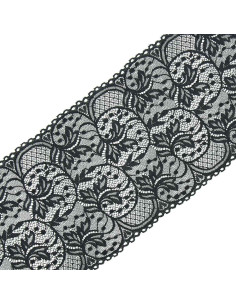Pizzo elastico grande larghezza 16,7 cm - Antracite