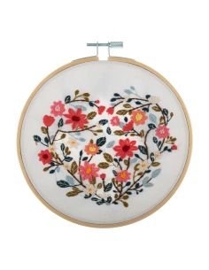 Kit ricamo - Cuore floreale
