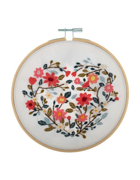 Kit ricamo - Cuore floreale