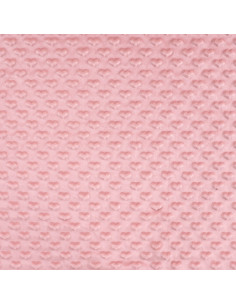 Tessuto minky cuore - Rosa antico 2