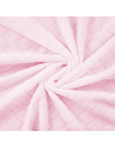 Tessuto minky sirena - Rosa cipria