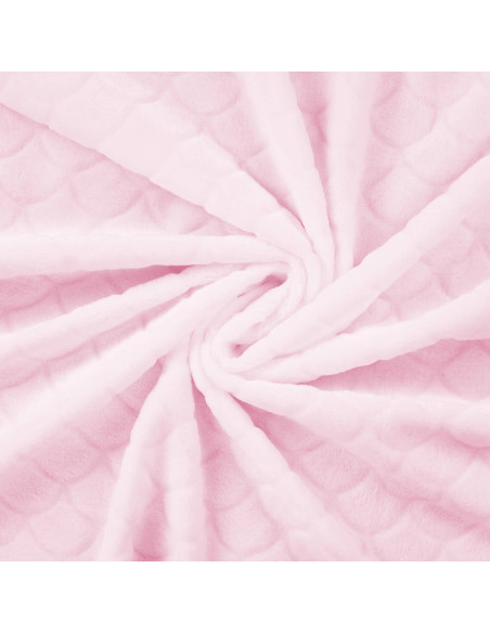 Tessuto minky sirena - Rosa cipria