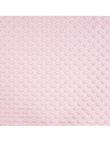 Tessuto minky cuore - Rosa pastello