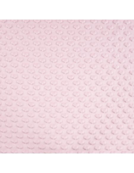 Tessuto minky cuore - Rosa pastello