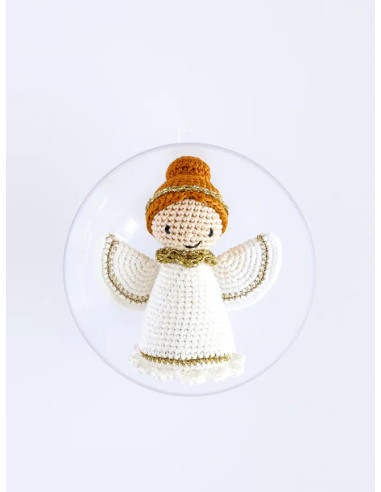 Set di palline di Natale amigurumi all'uncinetto - L'angelo