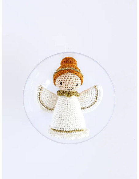 Set di palline di Natale amigurumi all'uncinetto - L'angelo