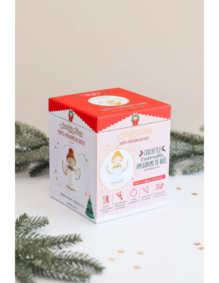 Set di palline di Natale amigurumi all'uncinetto - L'angelo