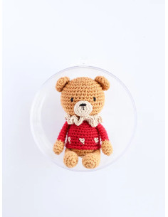 Set di palline di Natale amigurumi all'uncinetto - L'orsetto 2