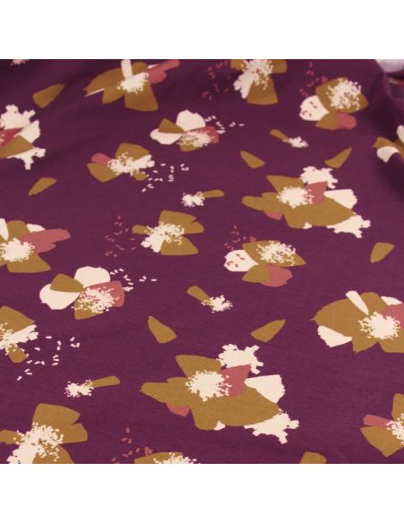 Tessuto jersey di cotone Anémona Mûroise - Églantine & Zoé