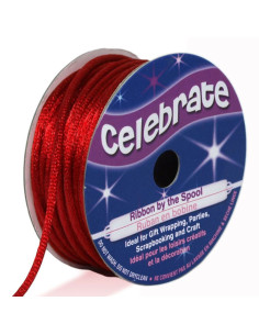 Cordoncino coda di topo Celebrate rosso - 2 mm x 10 metri