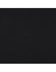 Tessuto jersey di cotone a maglia fine a coste - Nero 2