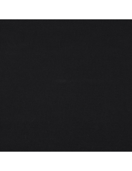 Tessuto jersey di cotone a maglia fine a coste - Nero