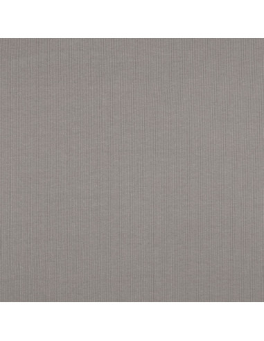 Tessuto jersey di cotone a maglia fine a coste - Grigio