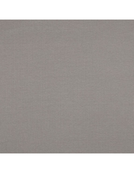 Tessuto jersey di cotone a maglia fine a coste - Grigio