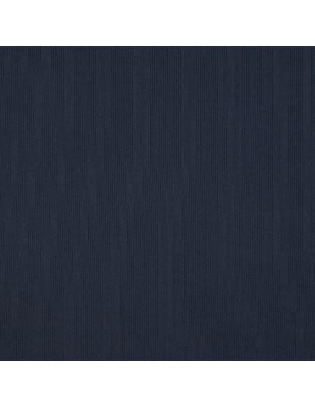 Tessuto jersey di cotone a maglia fine a coste - Blu navy
