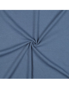 Tessuto jersey di cotone a maglia fine a coste - Jeans