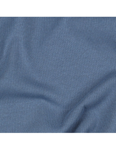 Tessuto jersey di cotone a maglia fine a coste - Jeans