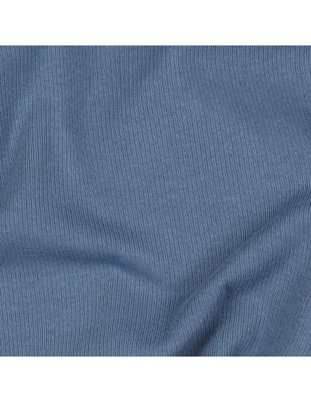 Tessuto jersey di cotone a maglia fine a coste - Jeans