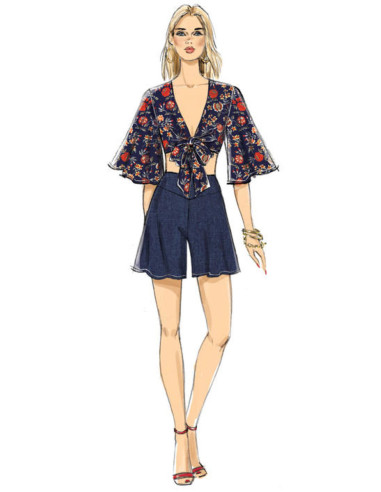 Modello per top, shorts e pantaloni - Vogue 9319