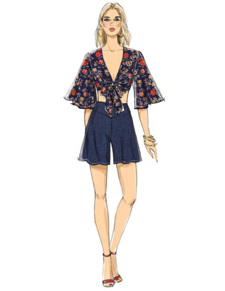 Modello per top, shorts e pantaloni - Vogue 9319