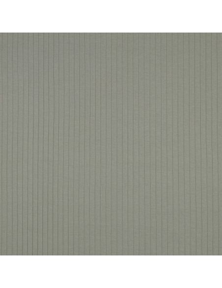 Tessuto jersey di cotone leggero a coste - Verde chiaro