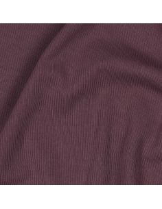 Tessuto jersey di cotone a maglia fine a coste - Prugna 2