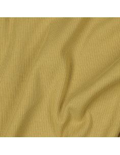 Tessuto jersey di cotone a maglia fine a coste - Ocra 2