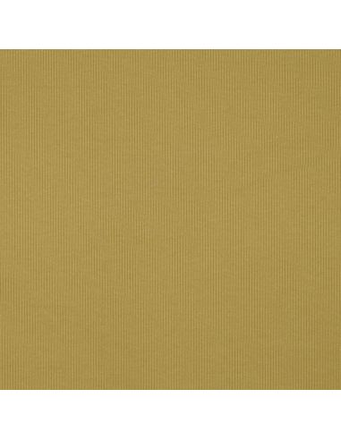 Tessuto jersey di cotone a maglia fine a coste - Ocra